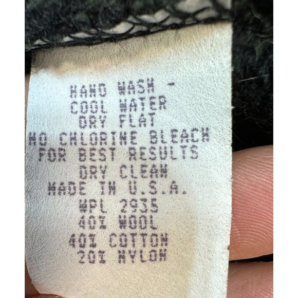 Alps Womens  V-Neck Wool Blend Sweater XL Green Gray Embroidered - Picture 3 of 12